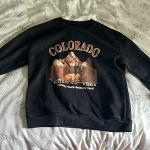 Women’s Small Black Colorado Crewneck